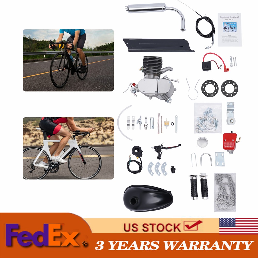 100CC 2 Stroke Bicycle Gasoline Engine Air-Cooled Motor Kit for Motorized Bike