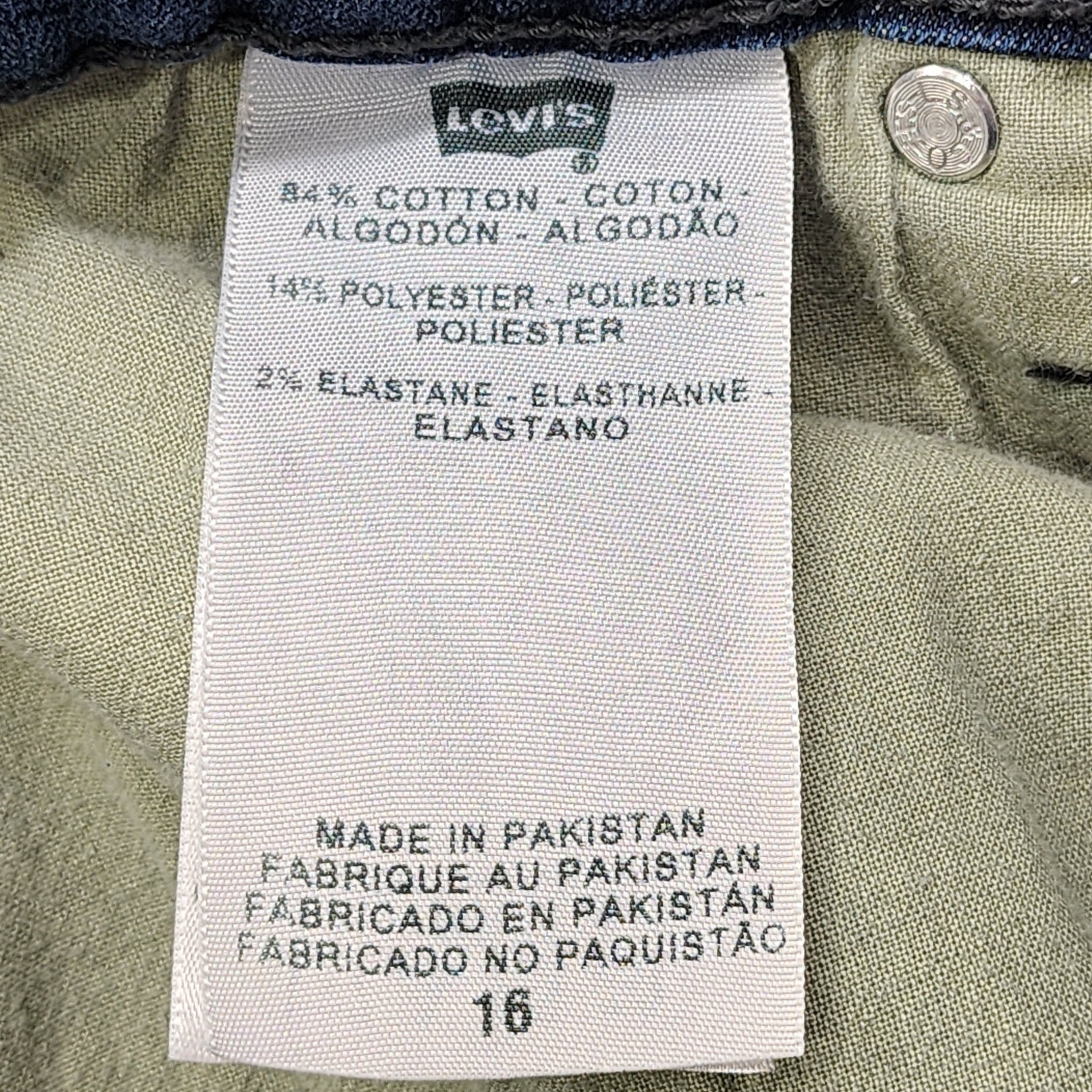 Levi's Jeans Womens 16W Blue Dark Wash Legging Mid Rise Stretch Denim Casual thumbnail 7