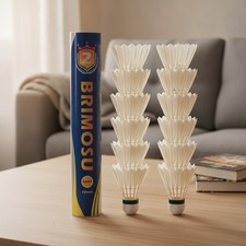 High Speed 12-Pack Badminton Shuttlecocks   Composite Cork for Consistent Flight