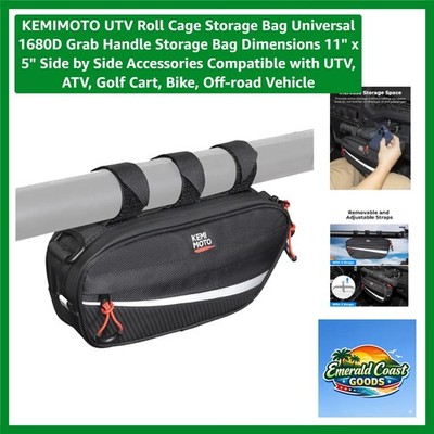 1680D Water-Resistant UTV Roll Cage Storage Bag - Versatile Off-Road Accessory