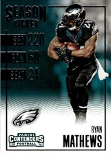 2016 PANINI CONTENDERS RYAN MATHEWS #8 PHILADELPHIA EAGLES 1675