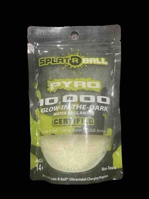 New Splat-R-Ball 10,000 Rounds 7.5mm PYRO Glow In The Dark Ammo