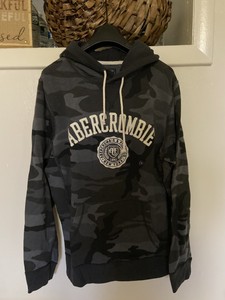 Abercrombie & Fitch Mens Camo Applique Logo Pull Over Hoodie Small | eBay