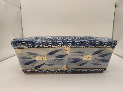 TempTations by Tara Old World Baking Pan Blue White Floral 1.5qt 9x6", Ceramic - Picture 4 of 12