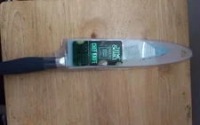 Thyme & Table 2 Piece Set 7" Stainless Steel Santoku Knife & Sheath Blue