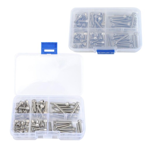 60 PCS Stainless Steel Screws Assortment Kit Machine Electrician