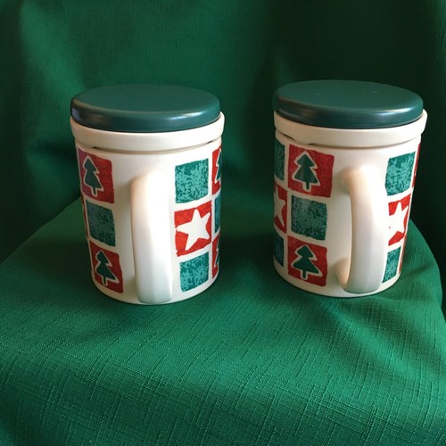 2 Holiday Tea or Spice Infuser 12 oz Mug, Insert & Lid ~ Waechtersbach ~ Germany - Picture 4 of 8