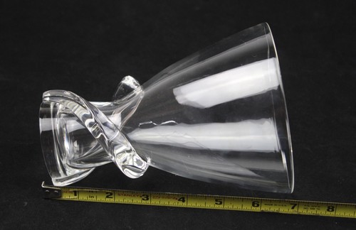STEUBEN CRYSTAL VASE POLLARD SWIRL BASE 6-1/2" Tall - Picture 9 of 10