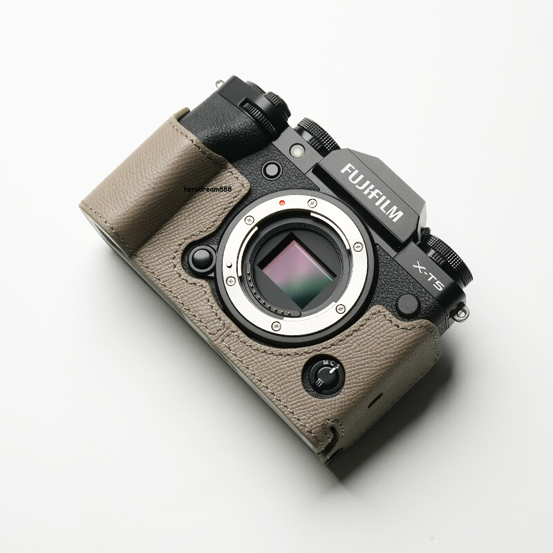Half Case For Fujifilm X-T5 Leather Metal Insert XT5 Camera Half Case For Fujifilm X-T5 Leather Metal Insert XT5 Camera