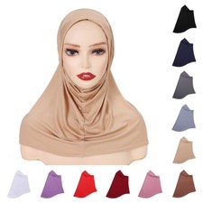 Solid Color Headscarf Inner Hijab Turban Muslim Women Headwraps Malaysia Hijabs