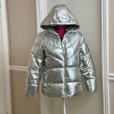 Wonder Nation Girl Puffer Jacket, Silver Metallic Size XXL Little Girl Size 18