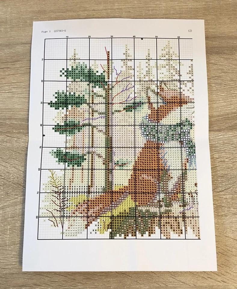 Counted Cross Stitch Kit 18 ct Fox in Forest Small 22x22cm DIY UK - Image 4 of 4
