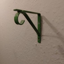 2x metalowe wsporniki półki w kolorze ZIELONYM. Nowy / ręcznie robiony 4" (10cm) x 13mm szerokości.