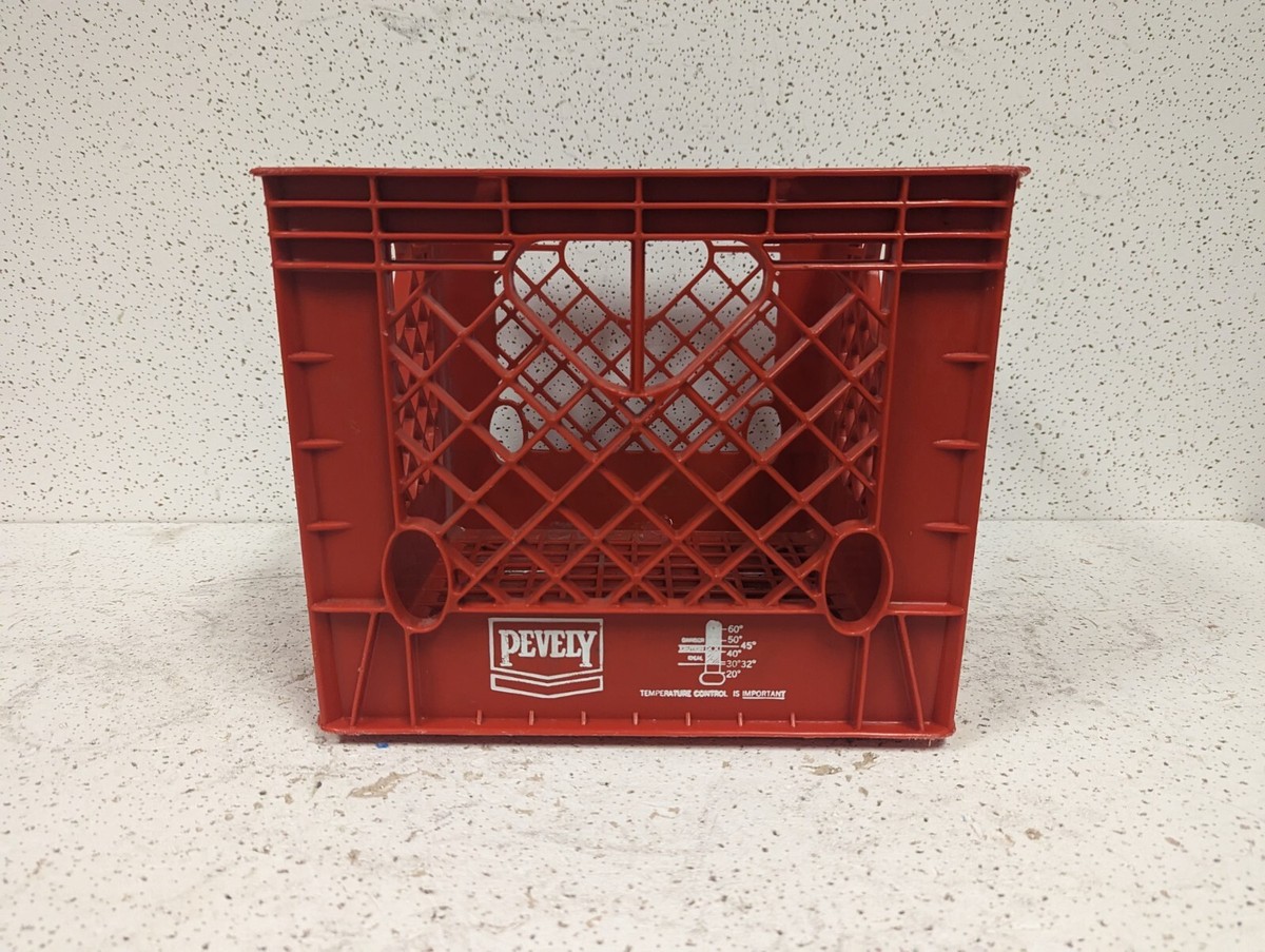 Pevely Dairy Plastic Milk Crate Vintage St Louis Missouri MO 1990s