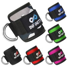 Ankle D Ring Gym Cable Attachment Cuff Weightlifting Adjustable Neoprene Strap