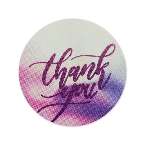 x100 Thank You Stickers For Your Purchase Business Labels Round Heart Wedding - Picture 9 of 73