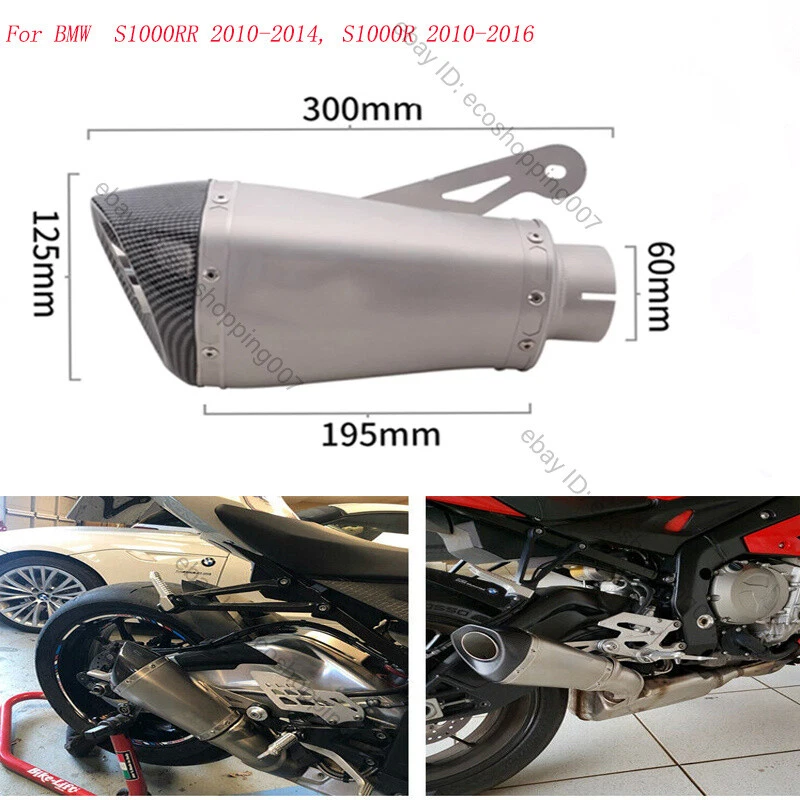 Para BMW S1000R S1000RR 2010-2014 Sistema Deslizable Tubo de Escape Silenciador Puntas Escape Foto 3 de 4