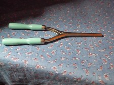 Vintage Wood Handled Metal Hair Curler 9 1/2 Inches Long