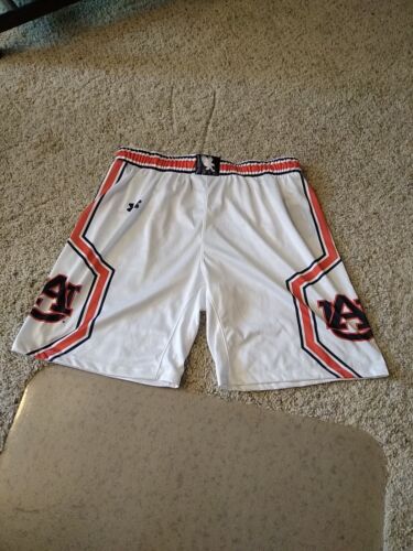 Men's Under Armour White Auburn Tigers Replica Basketball Short XLARGE  - Picture 1 of 5