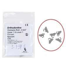1-100×Dental Orthodontic Buccal tube Convert Weldable Roth 0.022" U1 L1 4pcs/pkt