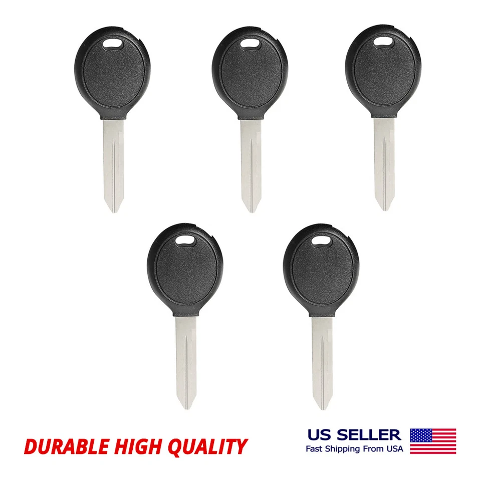  5 件全新应答器钥匙壳适用于克莱斯勒 Y160 Y164 带芯片夹 — 第 2/2 张图片