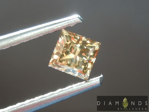 .48ct Natural Brown VS1 Princess Cut Diamond GIA R6837 Diamonds by Lauren - Picture 7 of 9