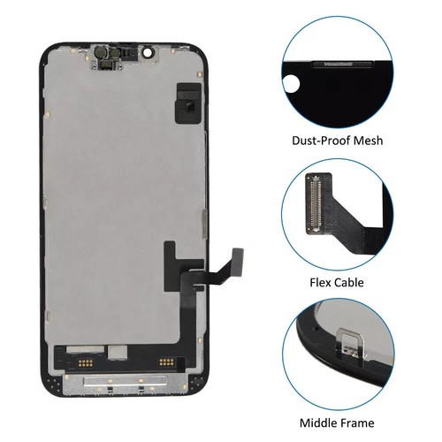 OEM OLED Pull For Apple iPhone 14 LCD Display Touch Screen Frame w/Lines - Picture 4 of 8