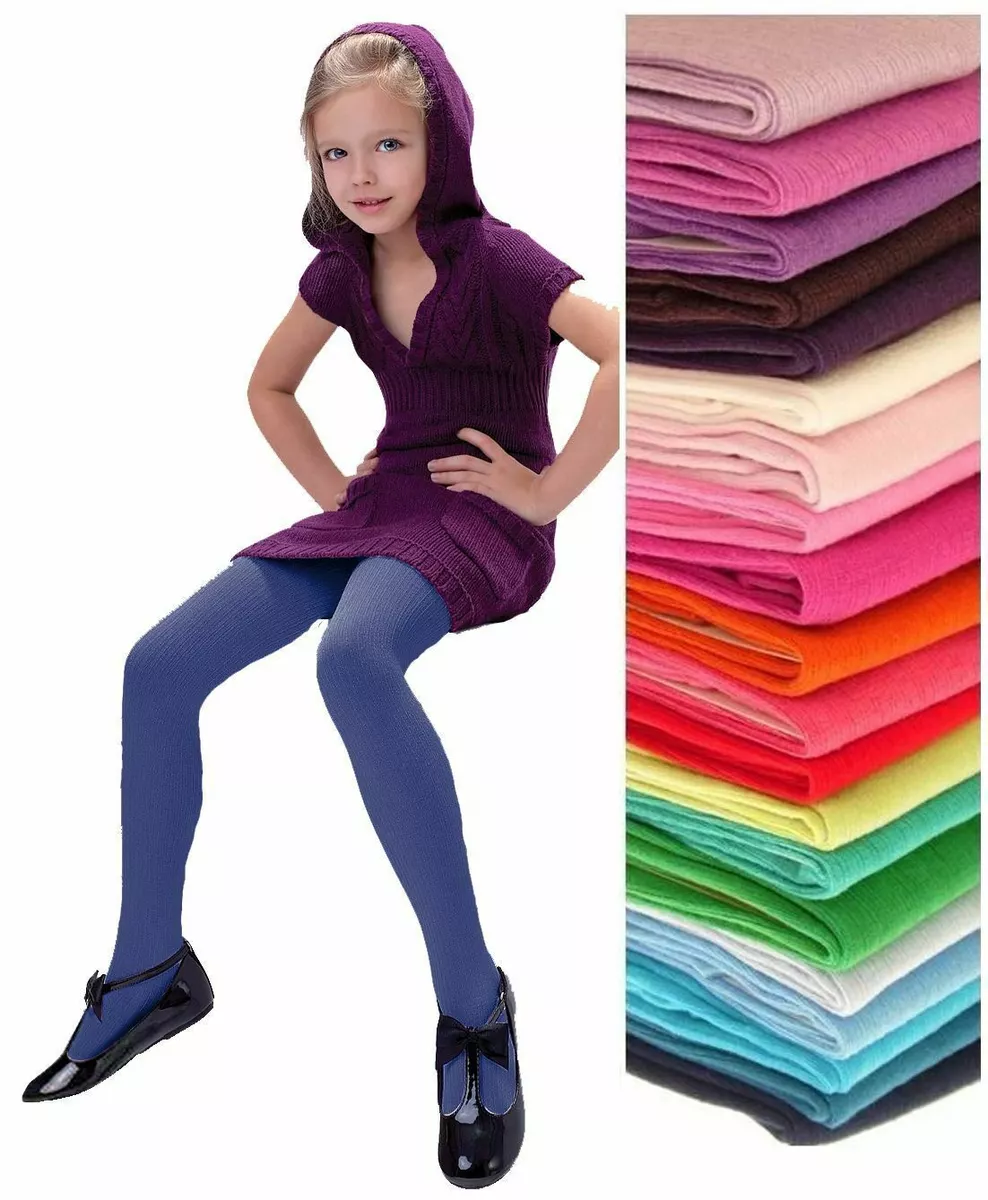 Girls clearance ribbed tights
