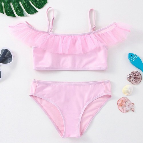 Girls Black Tassel Tankini Swimsuits Summer Beachwear Children Bathing Suits - Picture 6 of 42