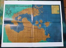Frog God Games The Blight RPG City-State Of Castorhage RPG Map 23" X 18"
