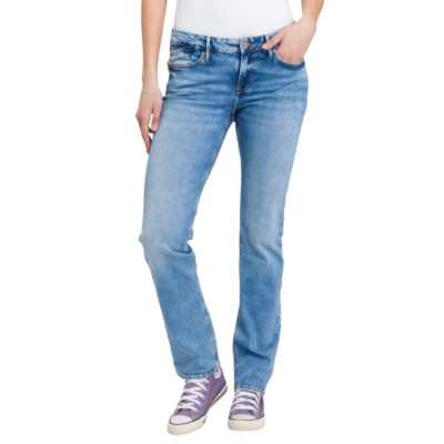 Cross Damen Jeans Rose N487-076 Straight in Mid blue
