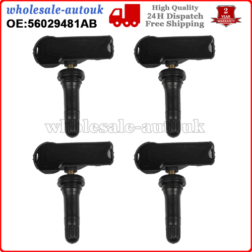 4PCS 56029481AB Tyre Pressure Sensor for Jeep Grand Cherokee Cherokee Compass - Picture 2 of 12