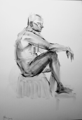 Life Study #4 - A2 - Original Pastellzeichnung auf 150 g/m² Papier (kein Druck)