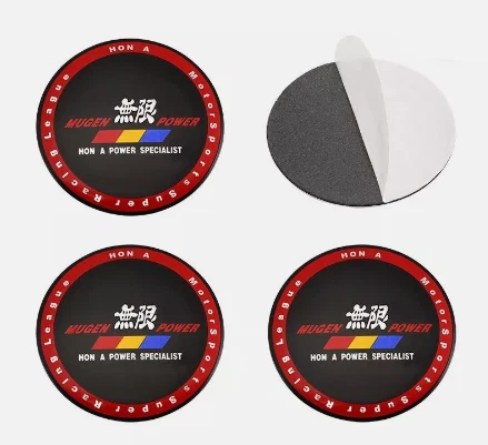 Tapacubos tapacubos llanta emblema insignia cromada MUGEN POWER 4 piezas 56 mm Foto 3 de 4