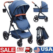 Baby Stroller With Adjustable Canopy, High La...