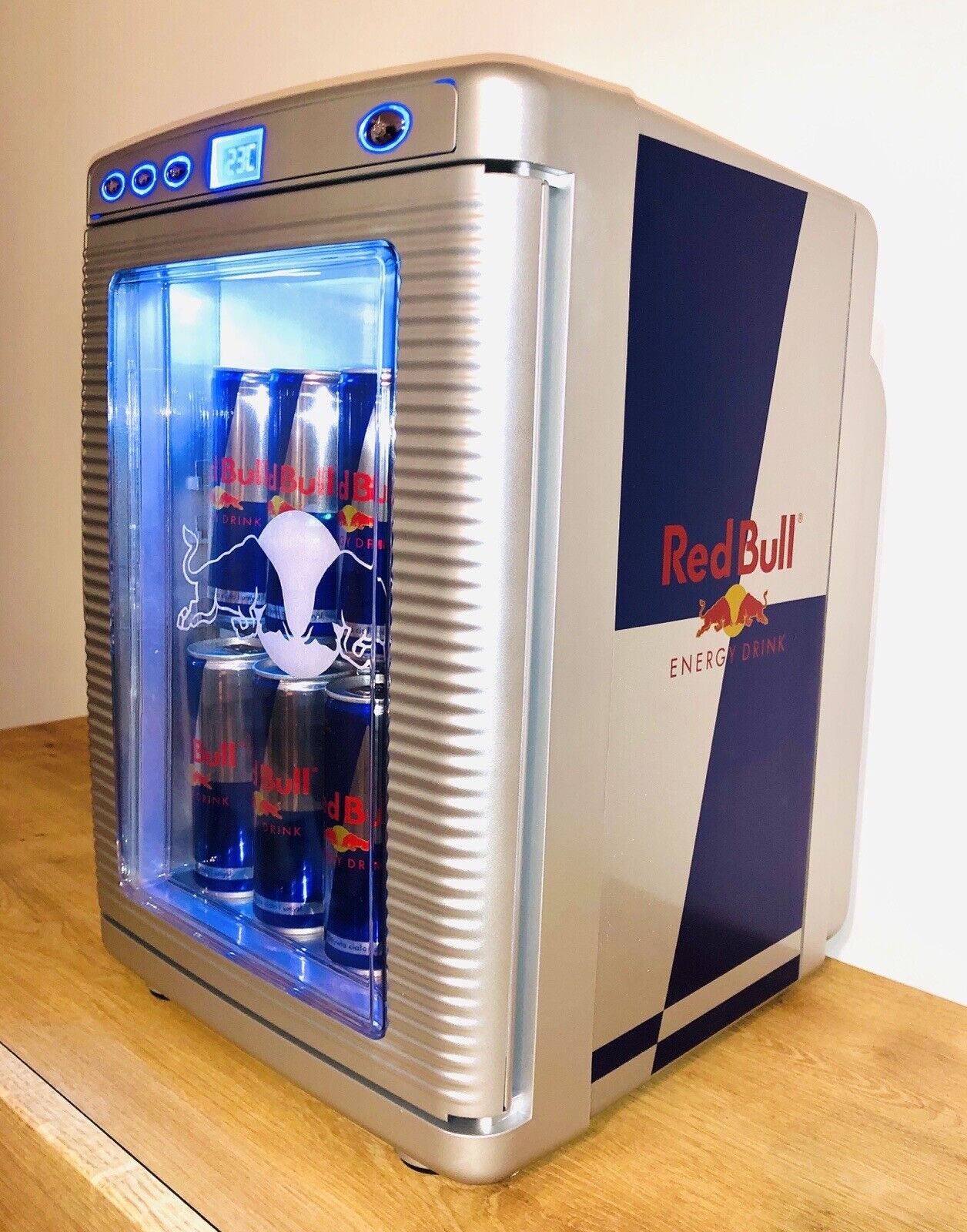 Red Bull Fridge NEW! For Cold Drinks 220V-240V Home Garden / 12V Camper Car | eBay