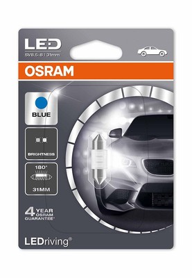 Osram LED Azul C5W 269 31mm Festoon Bombilla LED Interior 6431BL-01B