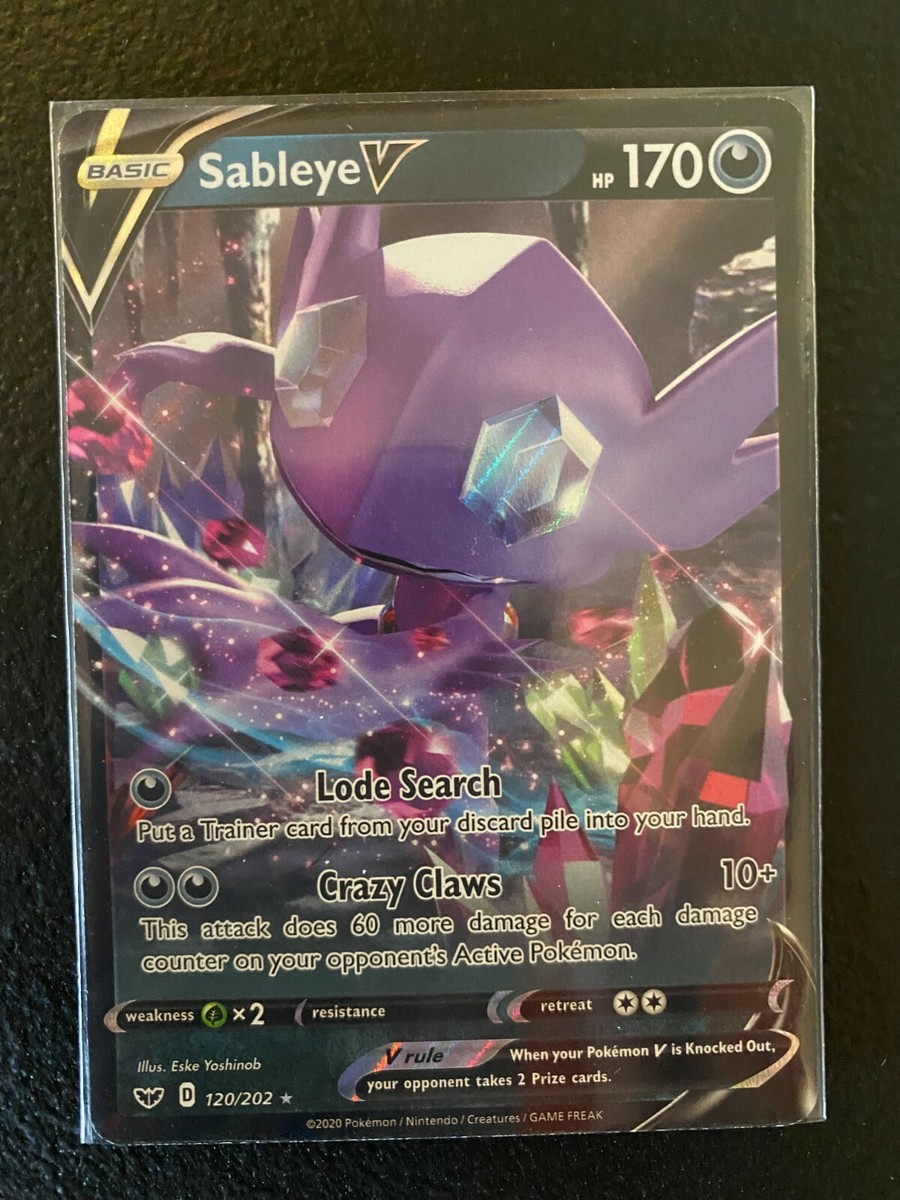 sableye v pokemon card value 2020 Pokemon, Sword & Shield, #120/202 Sableye V, Holo Ultra Rare