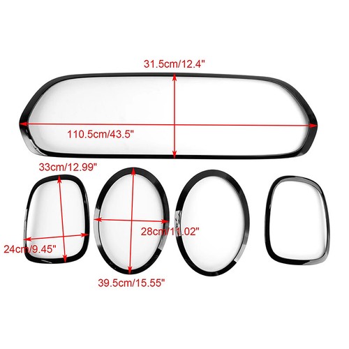Kit de rejilla luz antiniebla delantera trasera moldura envolvente para Mini Cooper S F55 F56 F57 ` - Imagen 8 de 9