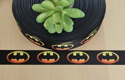7/8 Inch (1 YD) Batman Grosgrain Ribbon DC Comics Avengers Superheroe ...