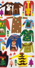 Boston International - Paper Guest Towel - Ugly Christmas Sweater
