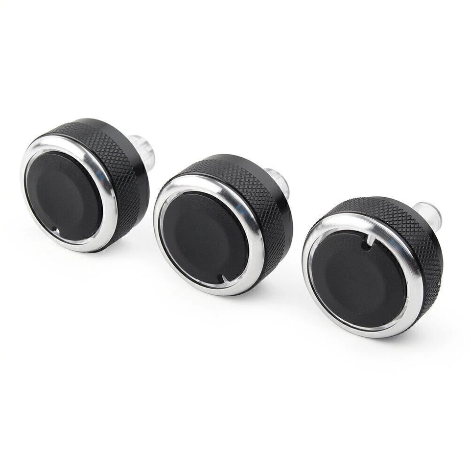 3Pcs Switch Knob Heater Climate Control Button Dials Frame A/C Set Fit Mazda 2 - Image 4 of 4