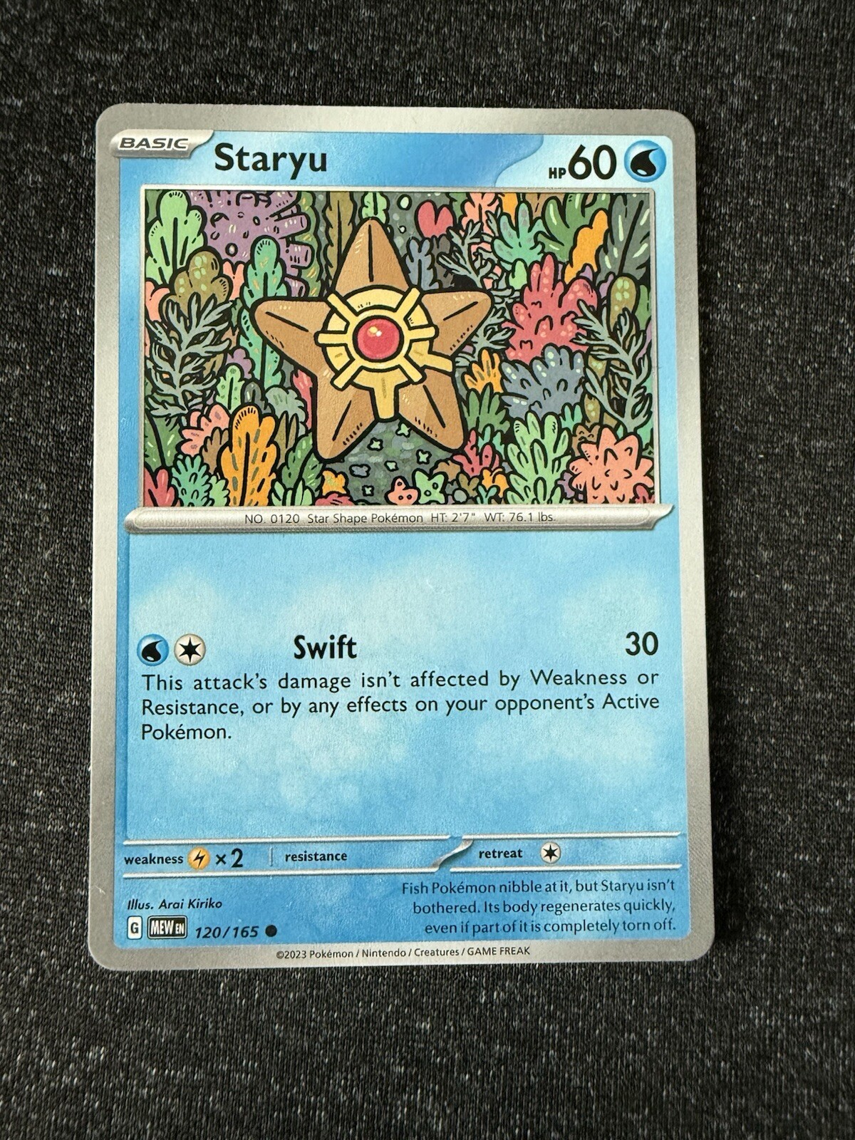 Staryu 120/165- Pokemon 151- Regular Common- NM/M