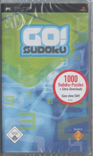 Go! Sudoku 1000 Sudoku Puzzles + Extra Downloads Sony PSP NEU - 第 1/2 張圖片
