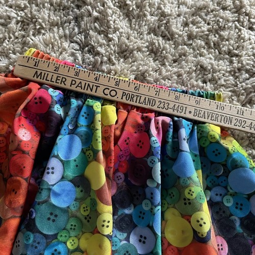 NWT Terez Zara Girls Button Pattern Colorful Skater Skirt Size XL Elastic Waist - Picture 6 of 7