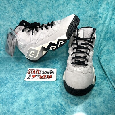 Fila MB Suede Gray Black Men’s Retro High Top Basketball Shoes Sneakers 