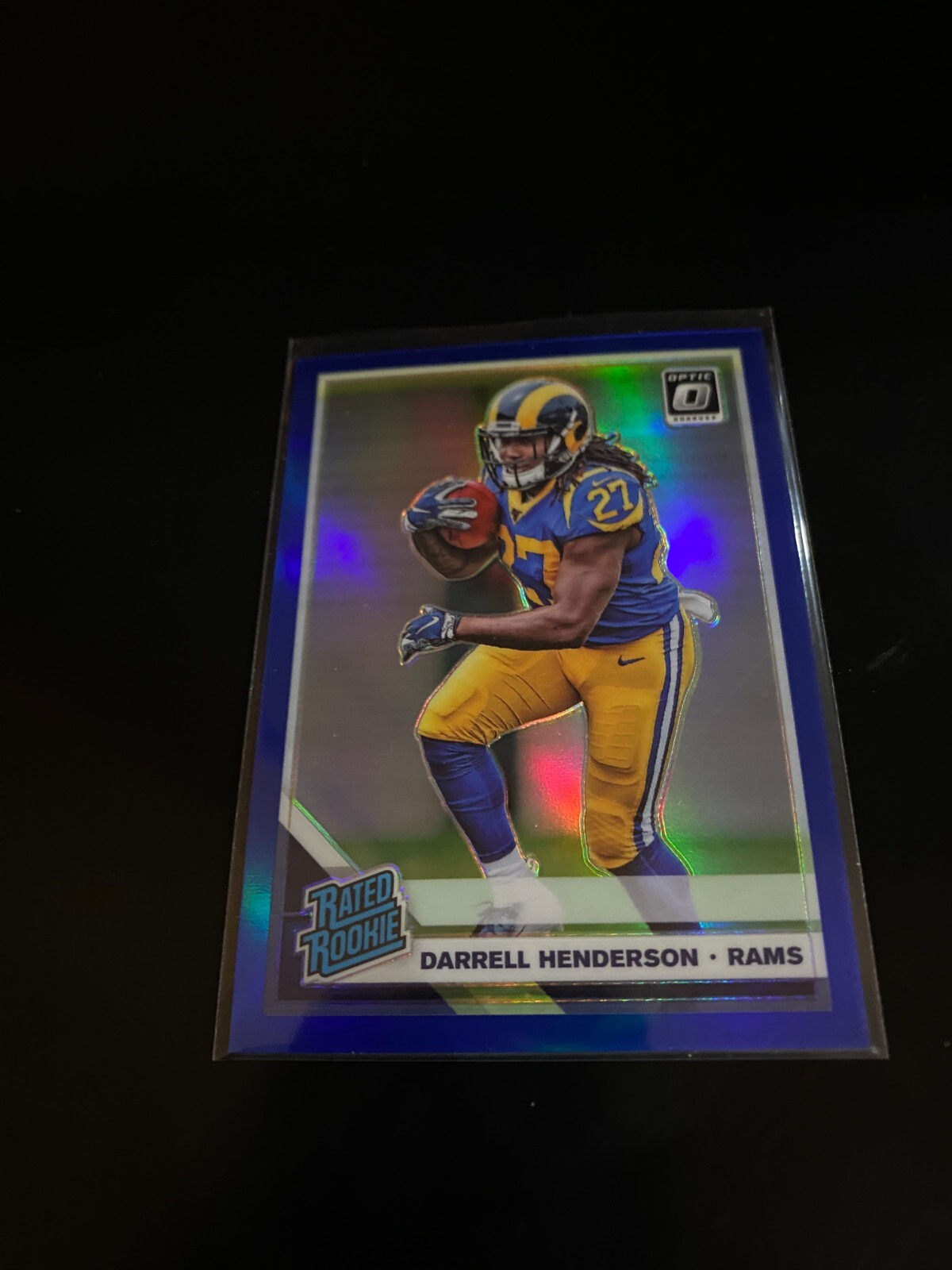 Darrell Henderson 2019 Donruss Optic Blue Prizm /150 RC Rams 160