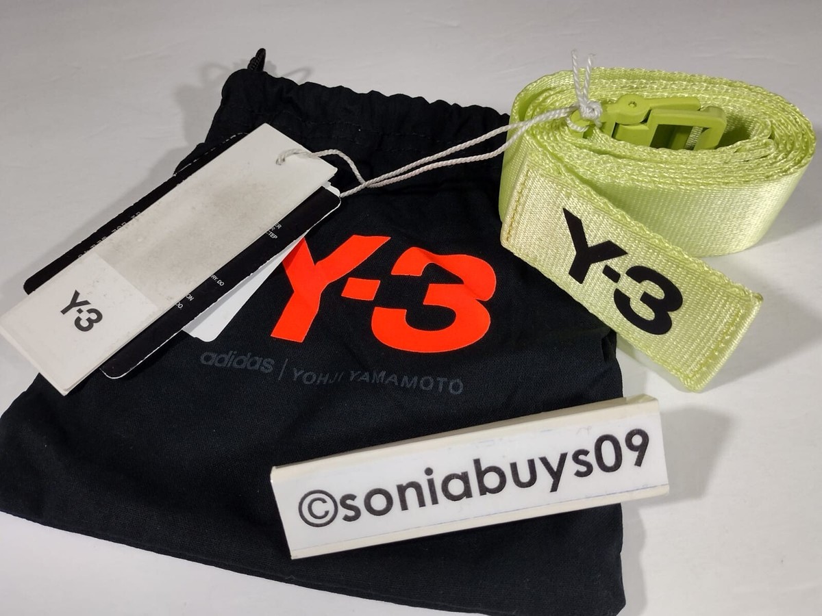 Adidas Unisex Y-3 Classic Logo Belt, Semi Frozen Yellow Adidas Unisex Y-3 Classic Logo Belt, Semi Frozen Yellow