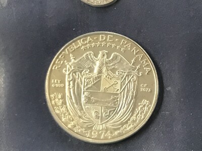 1974 Panama 6 Coin Proof Set with 1 Silver Balboa Original 1974 Panama 6 Coin Proof Set with 1 Silver Balboa Original