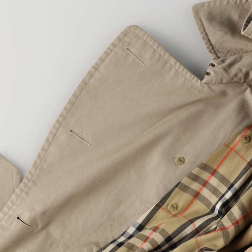 Vintage Burberry 100% Cotton Trench Coat Made in England Men's Size Medium - Picture 21 of 24